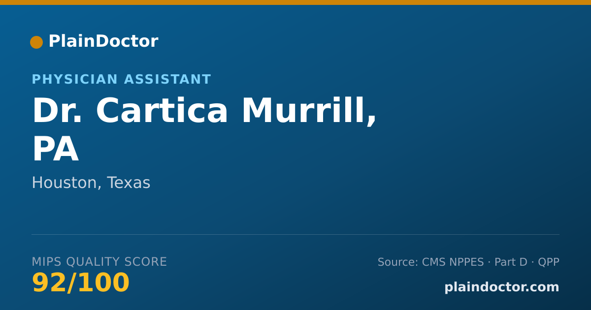 Shareable card for Cartica Murrill, PA - Physician Assistant, Houston, TX