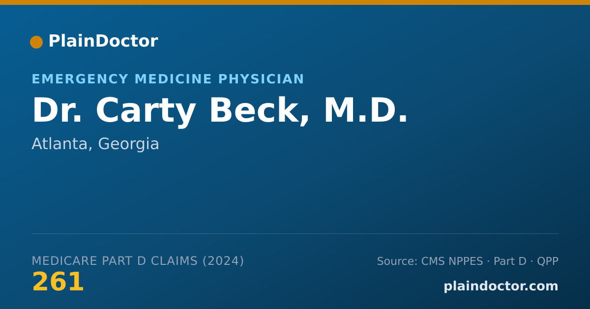 Shareable card for Carty Beck, M.D. - Emergency Medicine Physician, Atlanta, GA