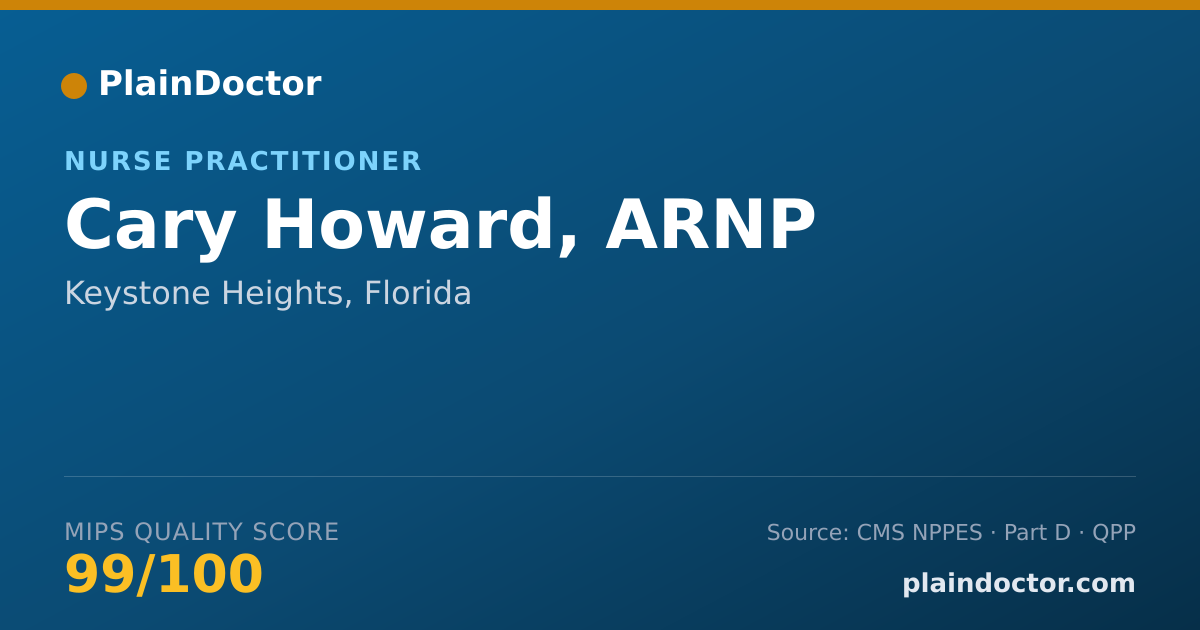 Shareable card for Cary Howard, ARNP - Nurse Practitioner, Keystone Heights, FL