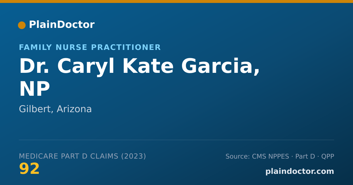 Shareable card for Caryl Kate Garcia, NP - Family Nurse Practitioner, Gilbert, AZ
