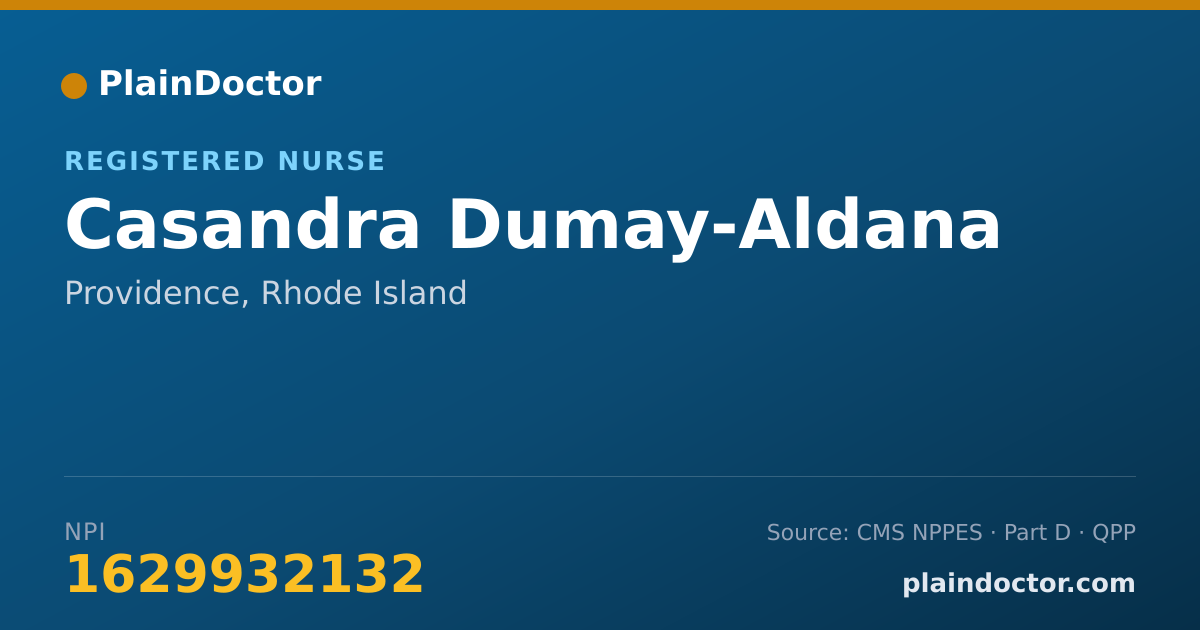 Shareable card for Casandra Dumay-Aldana - Registered Nurse, Providence, RI