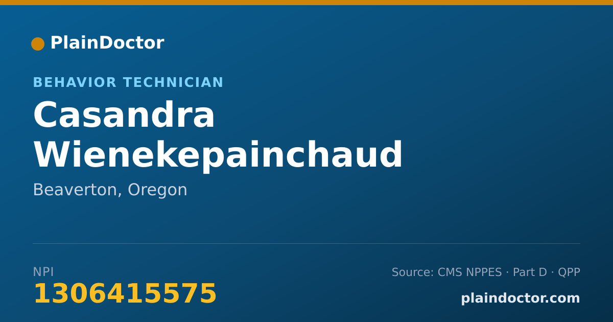 Shareable card for Casandra Wienekepainchaud - Behavior Technician, Beaverton, OR