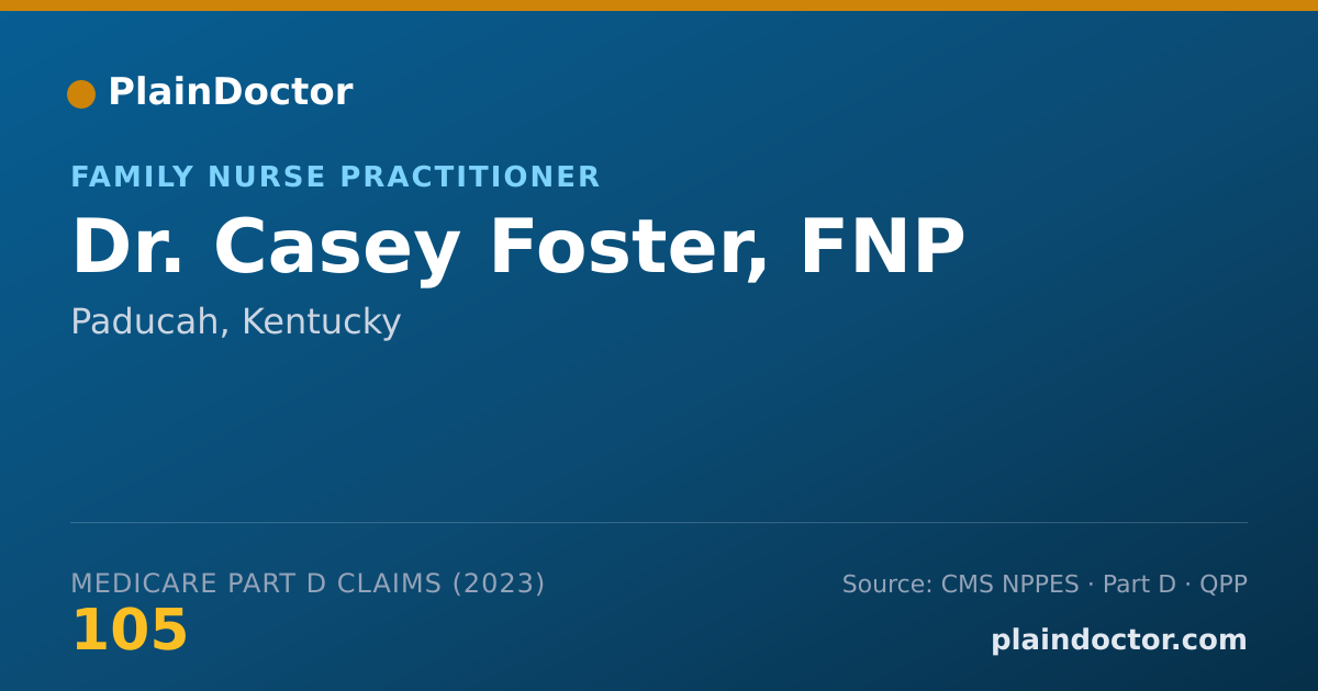 Shareable card for Casey Foster, FNP - Family Nurse Practitioner, Paducah, KY