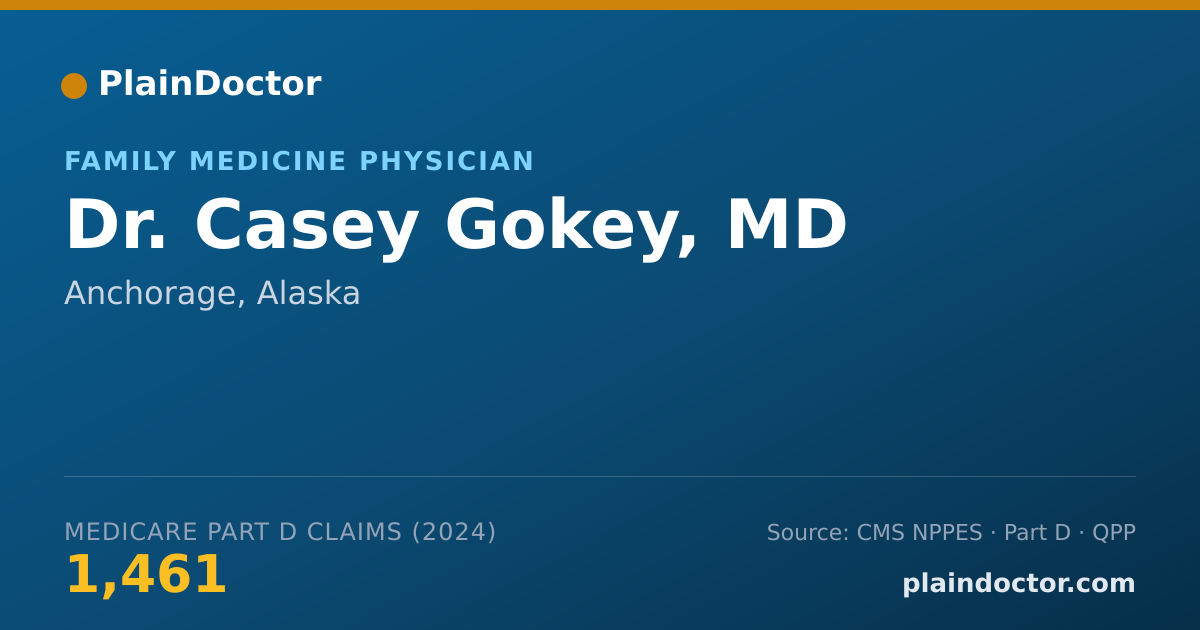 Shareable card for Casey Gokey, MD - Family Medicine Physician, Anchorage, AK