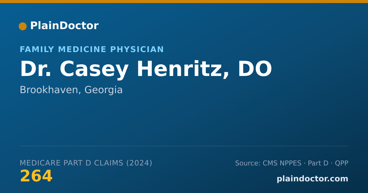 Shareable card for Casey Henritz, DO - Family Medicine Physician, Brookhaven, GA