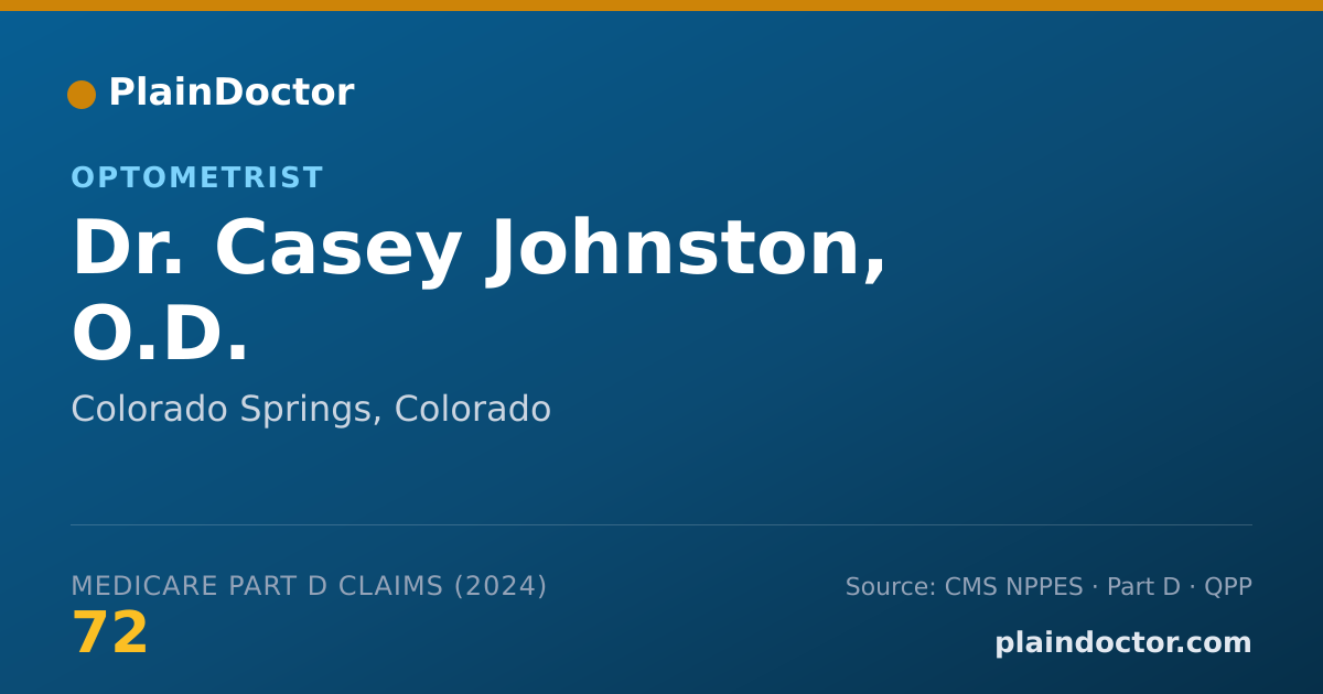 Shareable card for Casey Johnston, O.D. - Optometrist, Colorado Springs, CO