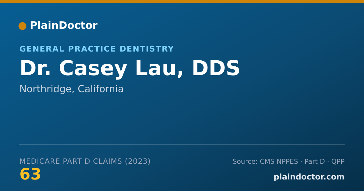 Shareable card for Casey Lau, DDS - General Practice Dentistry, Northridge, CA