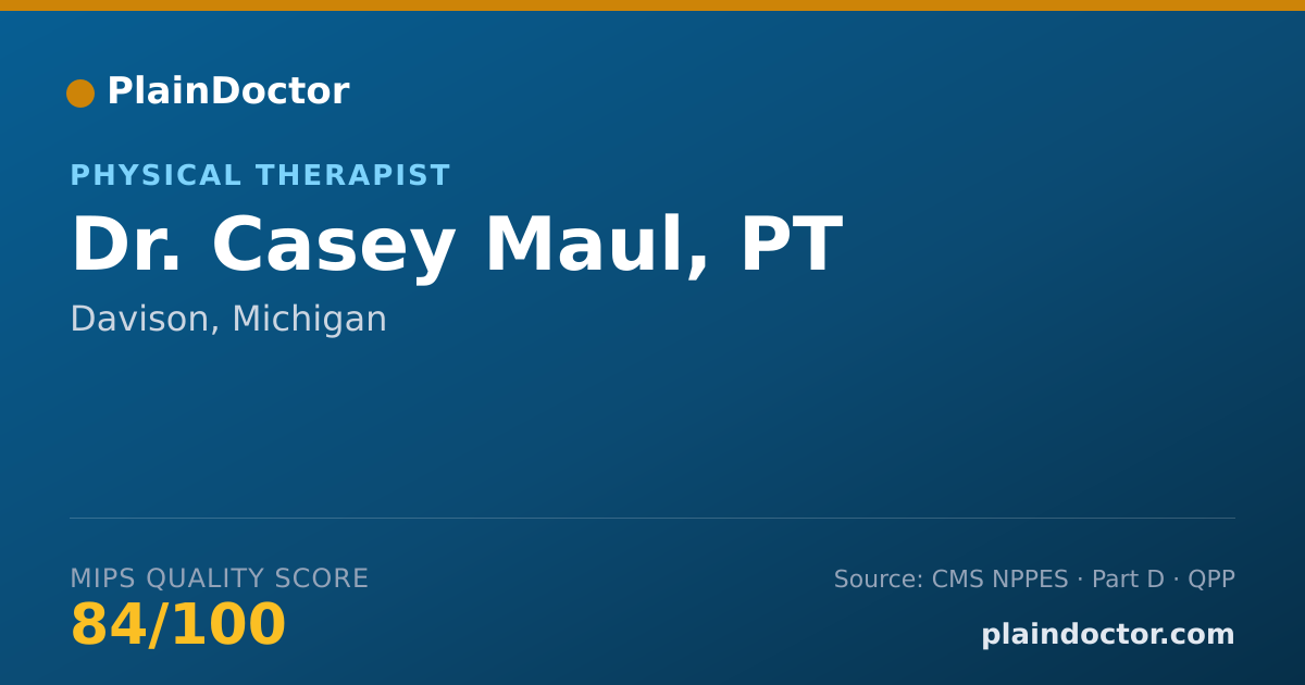 Shareable card for Casey Maul, PT - Physical Therapist, Davison, MI