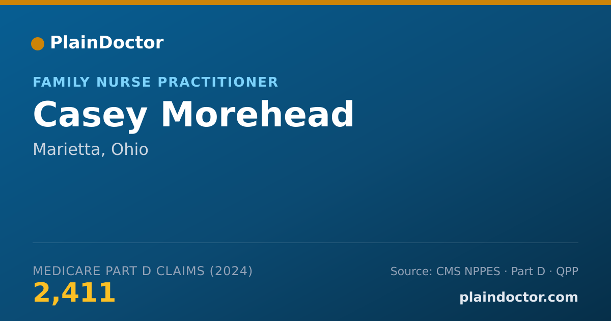 Shareable card for Casey Morehead - Family Nurse Practitioner, Marietta, OH