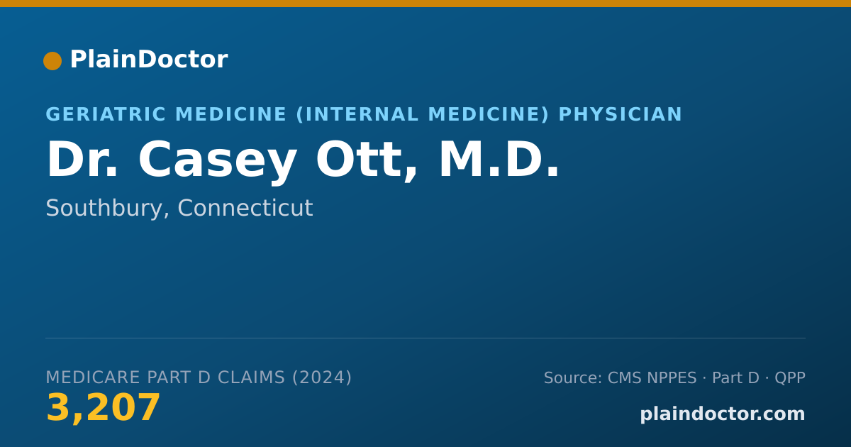 Shareable card for Casey Ott, M.D. - Geriatric Medicine (Internal Medicine) Physician, Southbury, CT