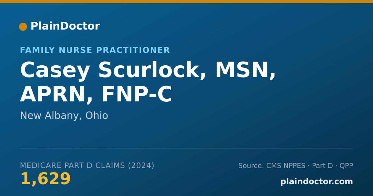 Shareable card for Casey Scurlock, MSN, APRN, FNP-C - Family Nurse Practitioner, New Albany, OH