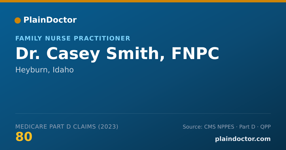 Shareable card for Casey Smith, FNPC - Family Nurse Practitioner, Heyburn, ID