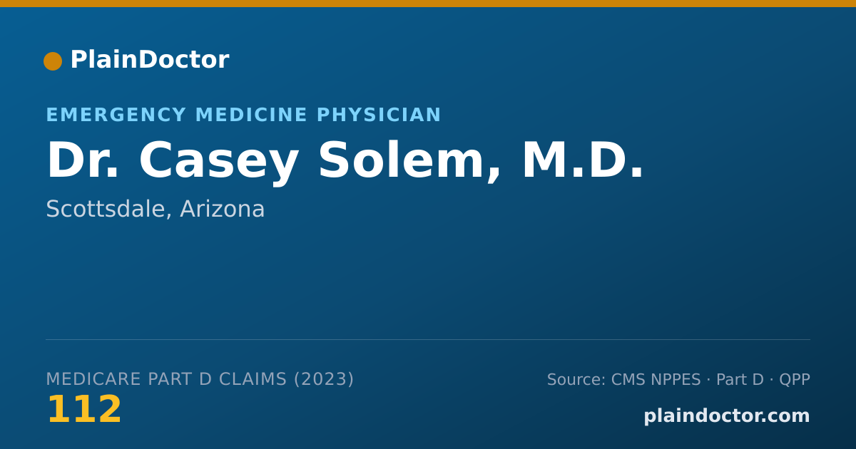 Shareable card for Casey Solem, M.D. - Emergency Medicine Physician, Scottsdale, AZ