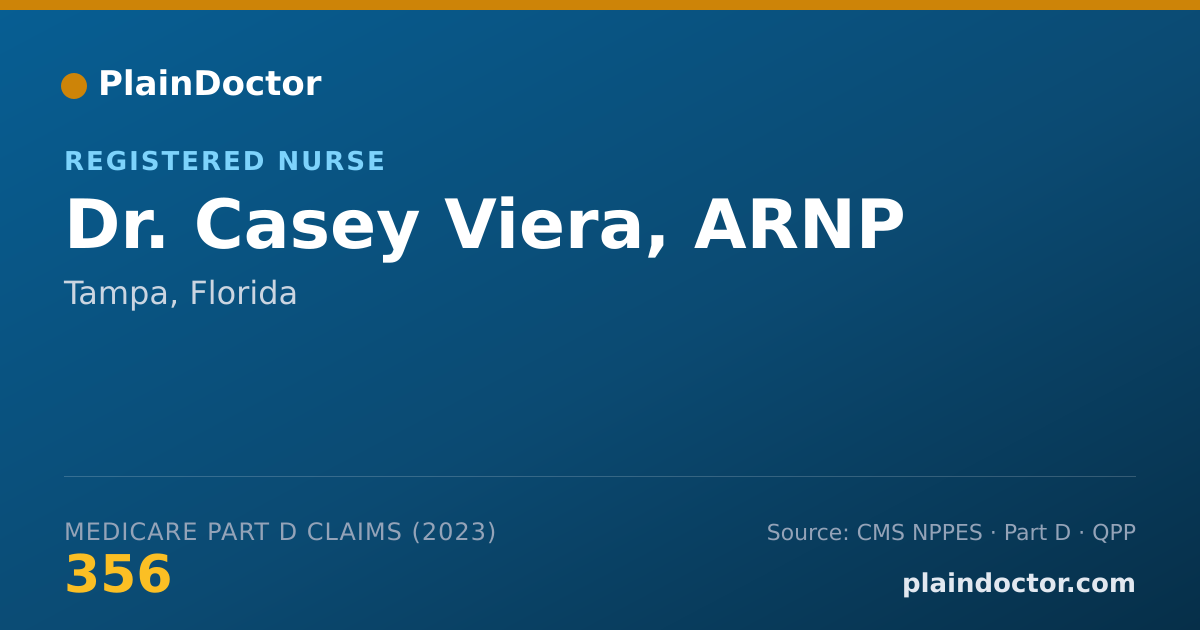 Shareable card for Casey Viera, ARNP - Registered Nurse, Tampa, FL