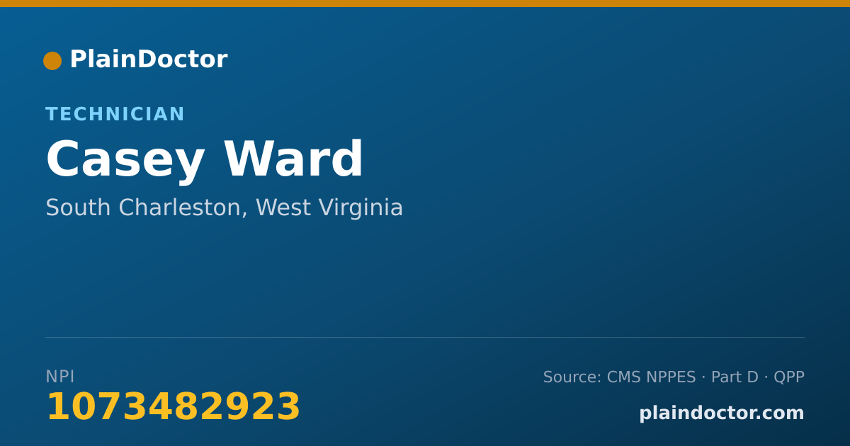 Shareable card for Casey Ward - Technician, South Charleston, WV