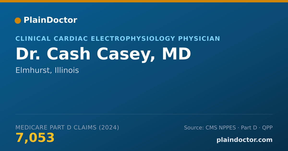 Shareable card for Cash Casey, MD - Cardiovascular Disease Physician, Elmhurst, IL