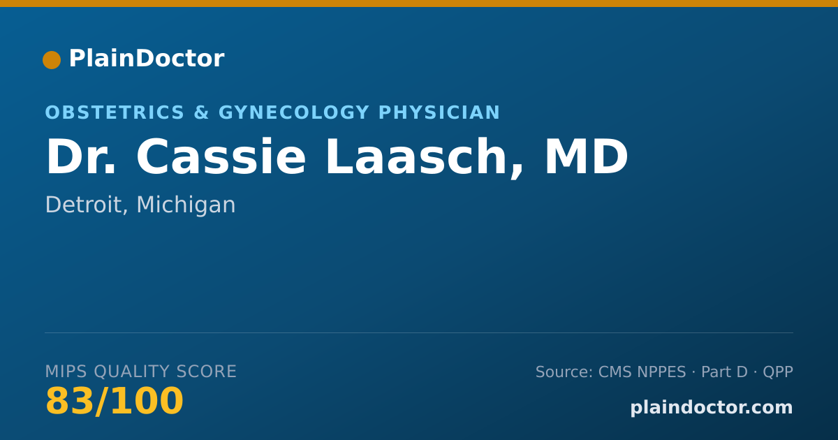 Shareable card for Cassie Laasch, MD - Obstetrics & Gynecology Physician, Detroit, MI