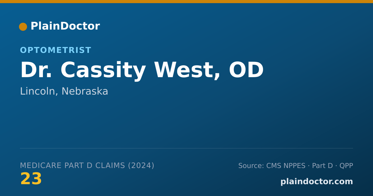 Shareable card for Cassity West, OD - Optometrist, Lincoln, NE