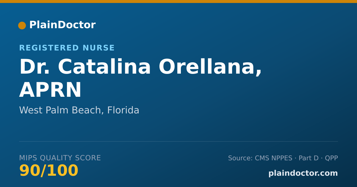Shareable card for Catalina Orellana, APRN - Registered Nurse, West Palm Beach, FL