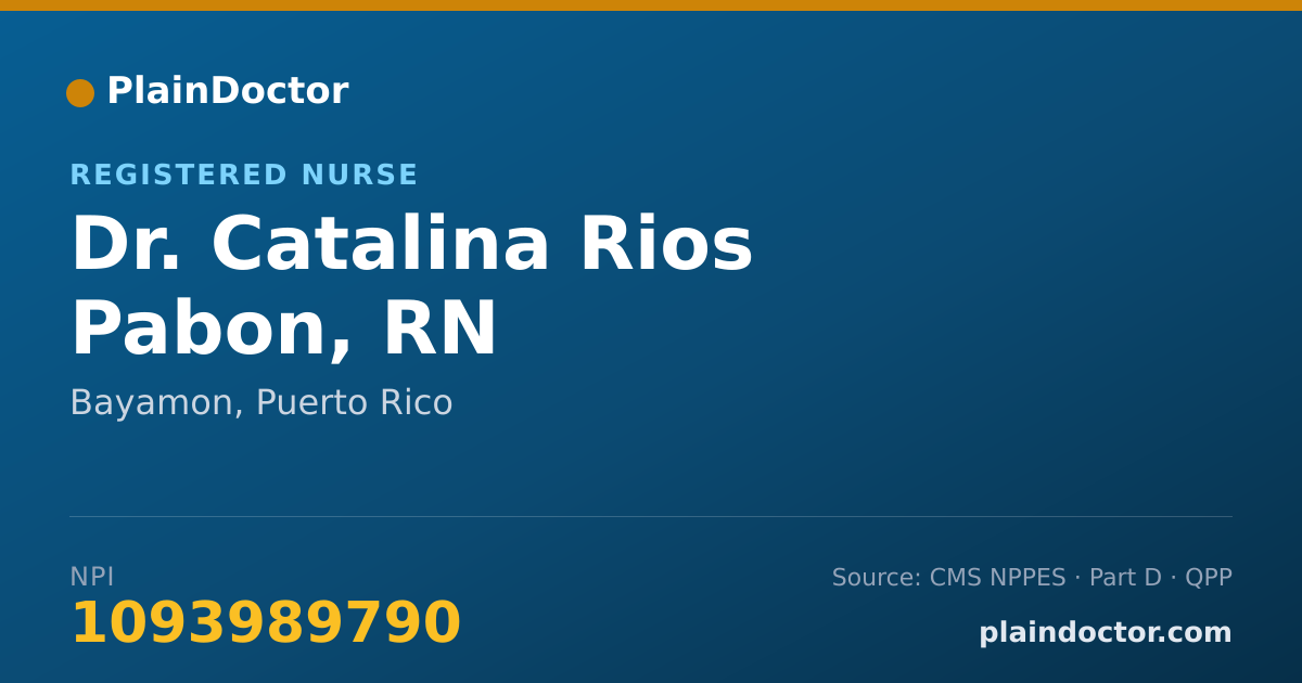Shareable card for Catalina Rios Pabon, RN - Registered Nurse, Bayamon, PR