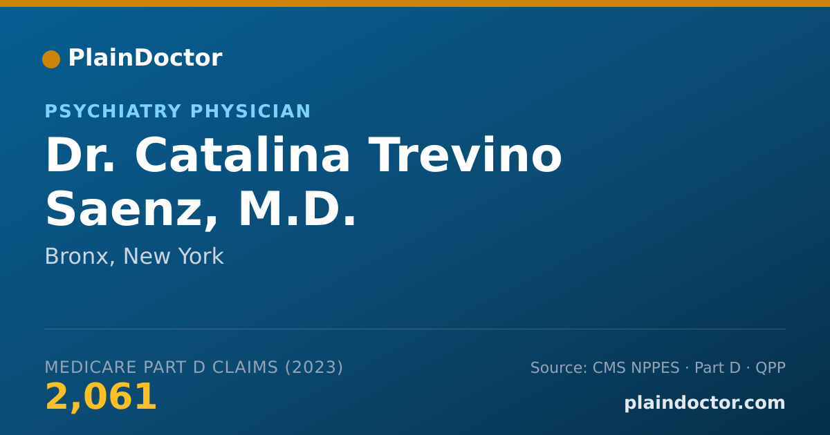 Shareable card for Catalina Trevino Saenz, M.D. - Psychiatry Physician, Bronx, NY