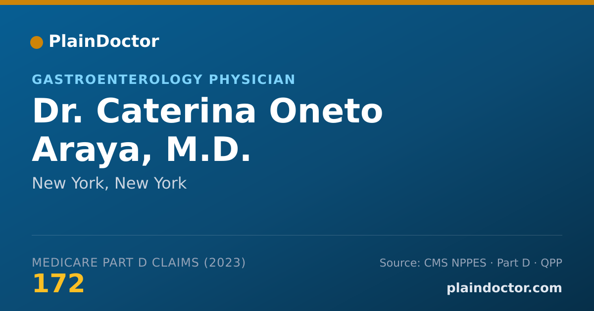 Shareable card for Caterina Oneto Araya, M.D. - Gastroenterology Physician, New York, NY