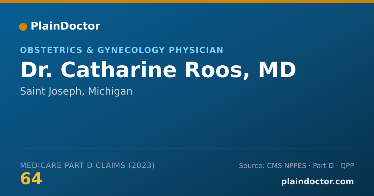 Shareable card for Catharine Roos, MD - Obstetrics & Gynecology Physician, Saint Joseph, MI
