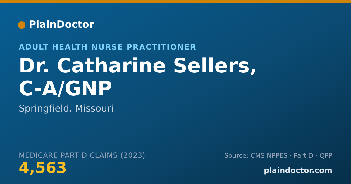 Shareable card for Catharine Sellers, C-A/GNP - Adult Health Nurse Practitioner, Springfield, MO