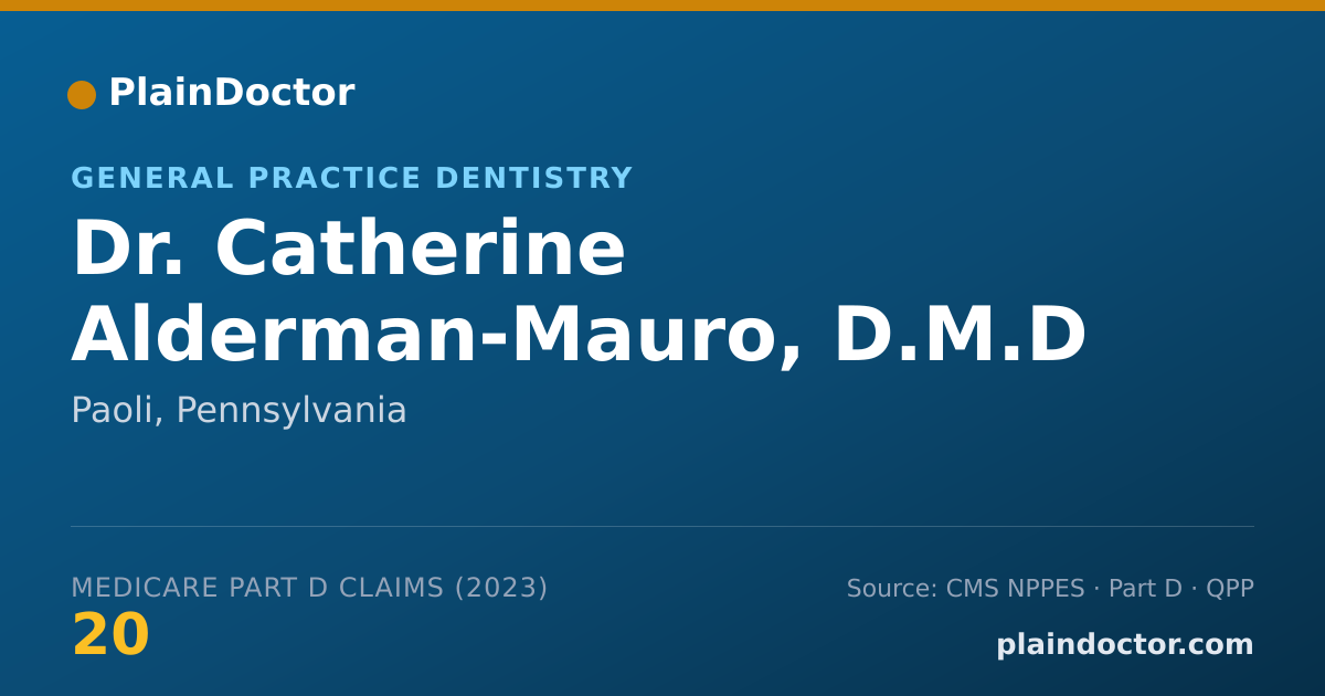 Shareable card for Catherine Alderman-Mauro, D.M.D - General Practice Dentistry, Paoli, PA