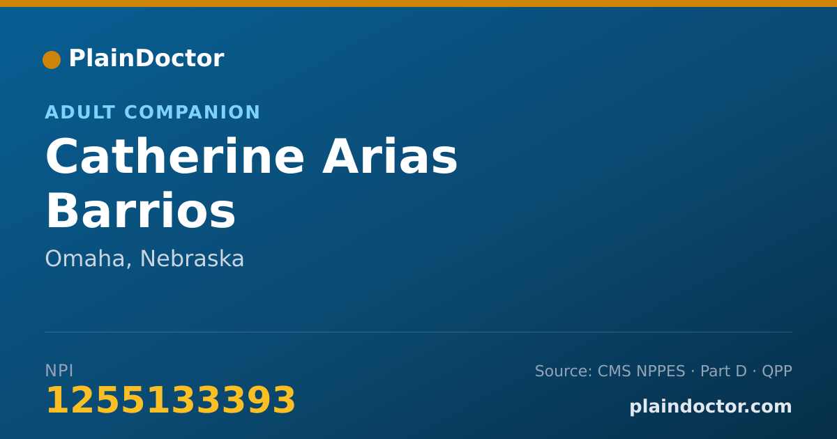 Shareable card for Catherine Arias Barrios - Adult Companion, Omaha, NE
