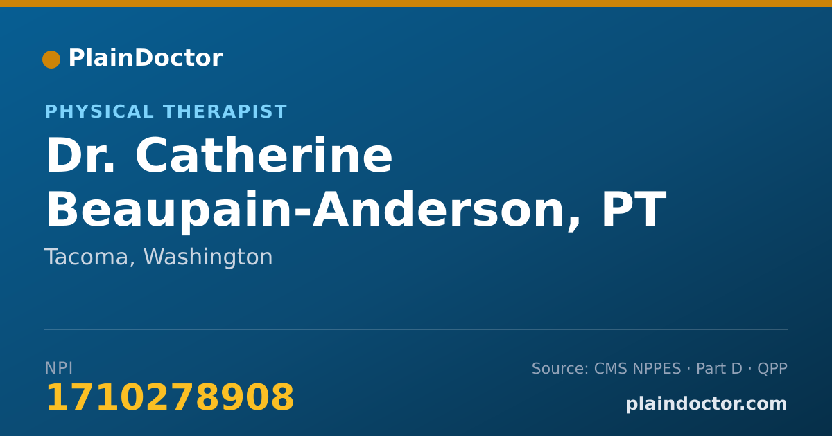 Shareable card for Catherine Beaupain-Anderson, PT - Physical Therapist, Tacoma, WA