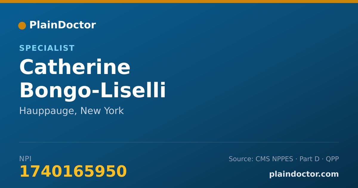 Shareable card for Catherine Bongo-Liselli - Specialist, Hauppauge, NY