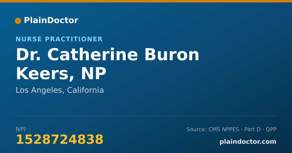 Shareable card for Catherine Buron Keers, NP - Nurse Practitioner, Los Angeles, CA