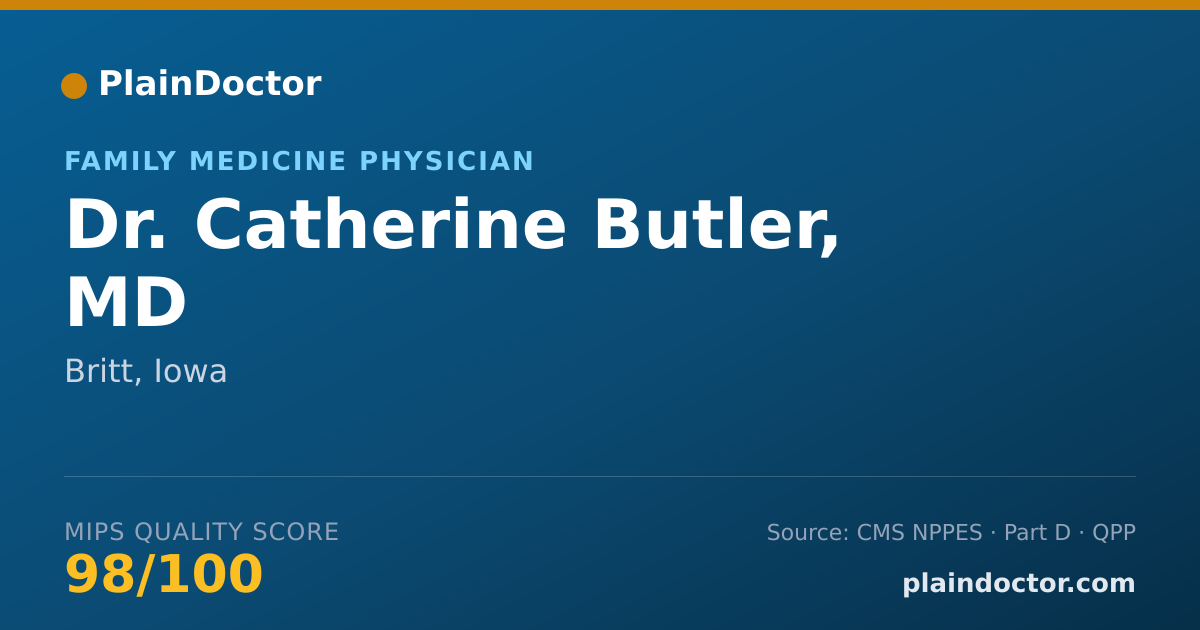 Shareable card for Catherine Butler, MD - Family Medicine Physician, Britt, IA