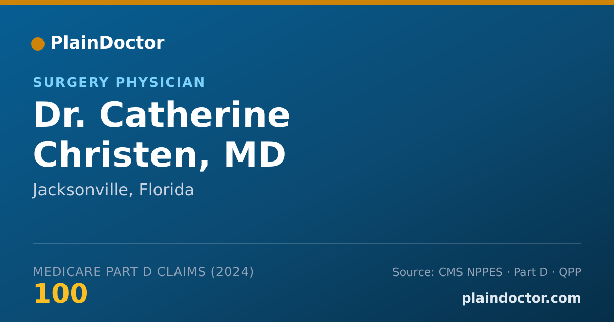 Shareable card for Catherine Christen, MD - Surgery Physician, Jacksonville, FL