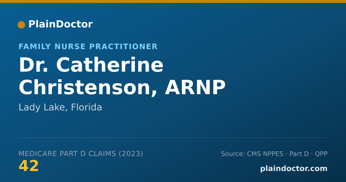 Shareable card for Catherine Christenson, ARNP - Family Nurse Practitioner, Lady Lake, FL