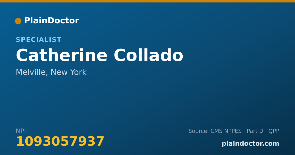 Shareable card for Catherine Collado - Specialist, Melville, NY