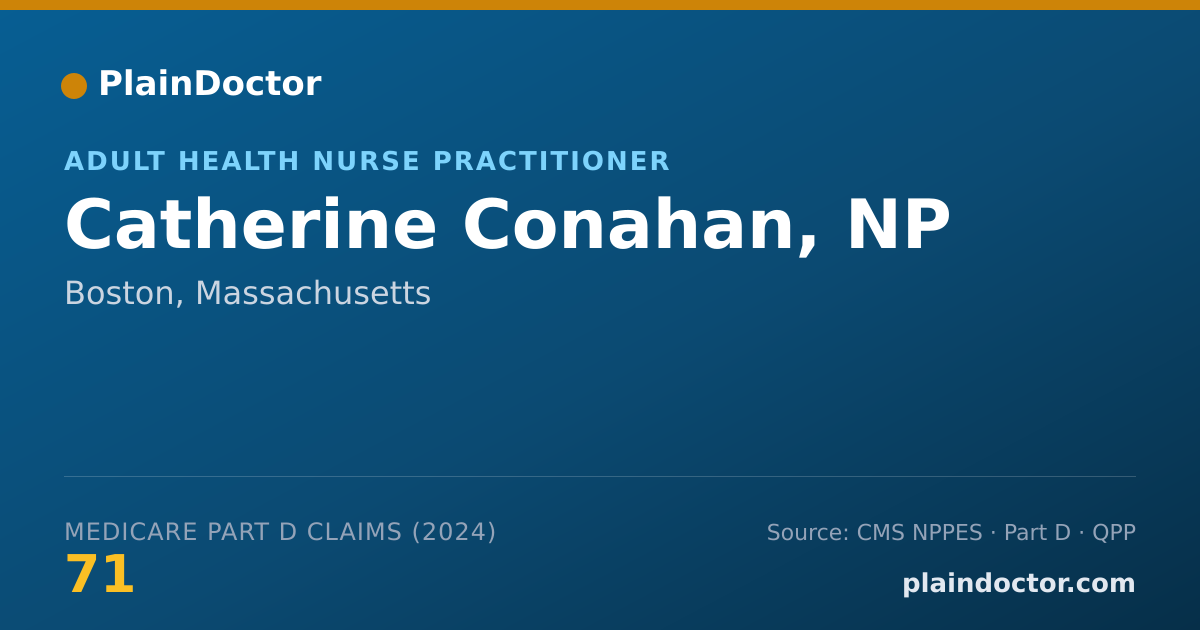 Shareable card for Catherine Conahan, NP - Adult Health Nurse Practitioner, Boston, MA