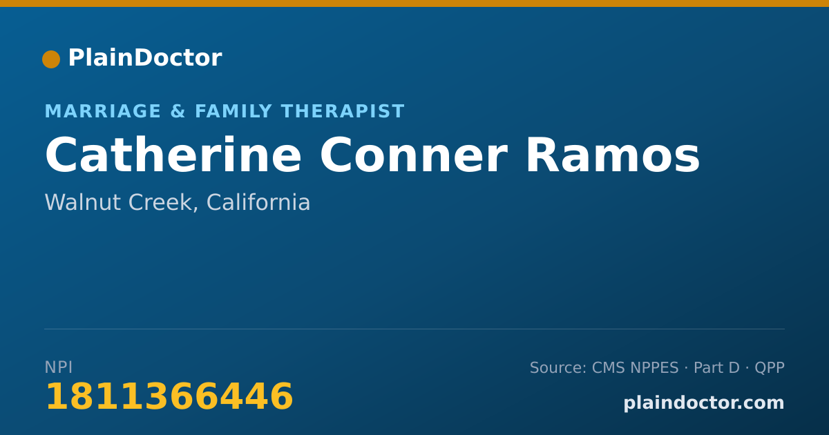 Shareable card for Catherine Conner Ramos - Marriage & Family Therapist, Walnut Creek, CA