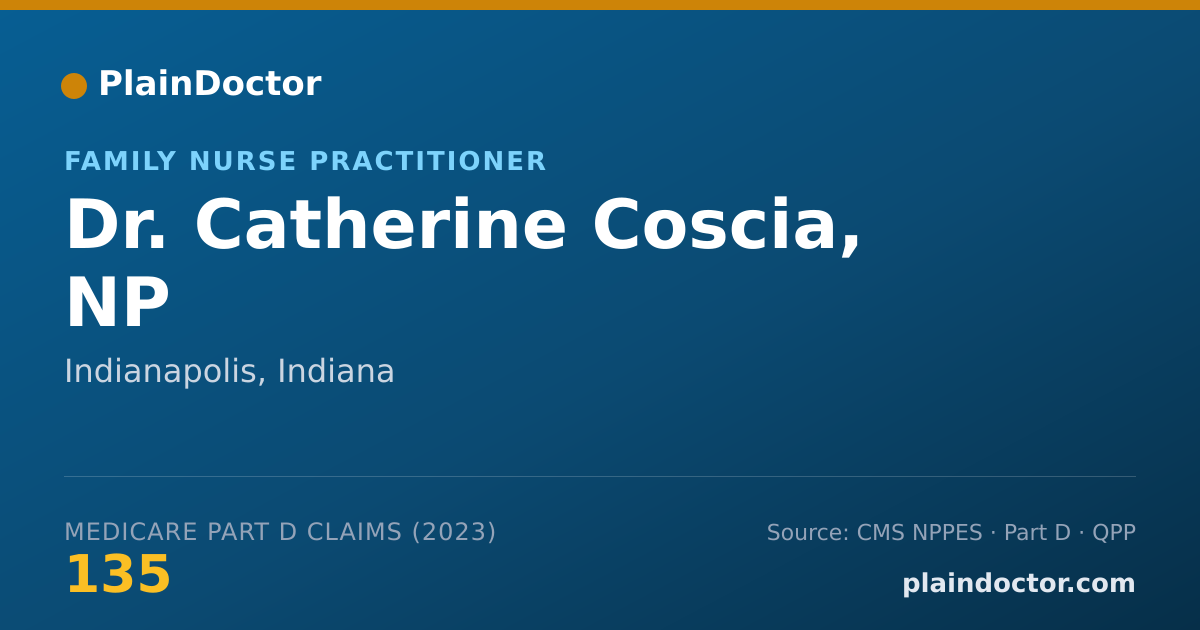 Shareable card for Catherine Coscia, NP - Family Nurse Practitioner, Indianapolis, IN