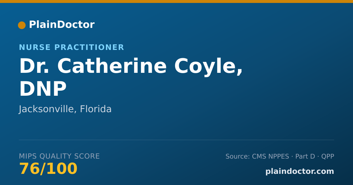 Shareable card for Catherine Coyle, DNP - Nurse Practitioner, Jacksonville, FL