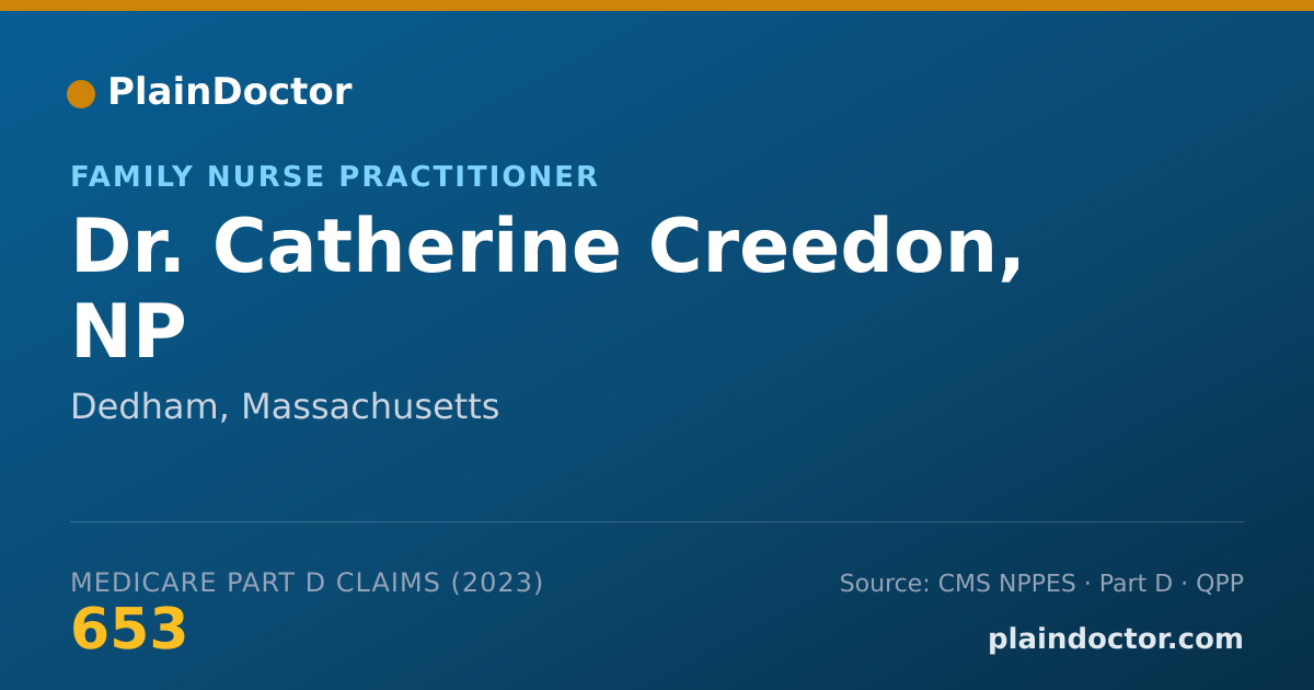 Shareable card for Catherine Creedon, NP - Family Nurse Practitioner, Dedham, MA