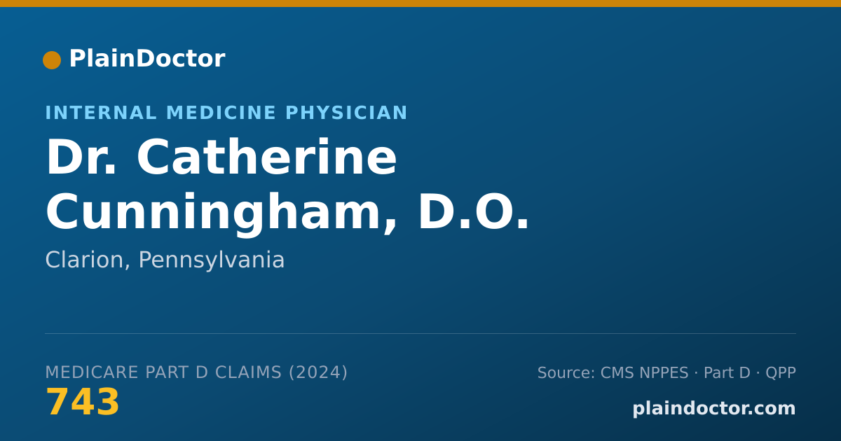 Shareable card for Catherine Cunningham, D.O. - Internal Medicine Physician, Clarion, PA