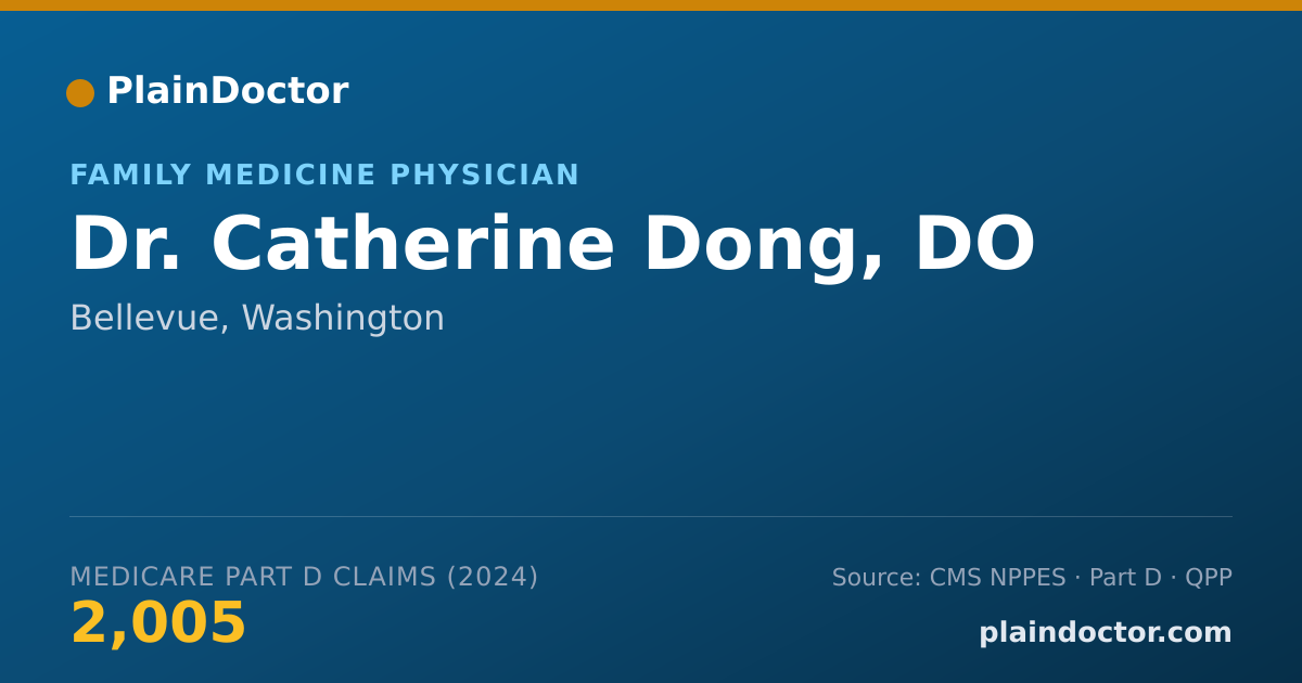 Shareable card for Catherine Dong, DO - Family Medicine Physician, Bellevue, WA