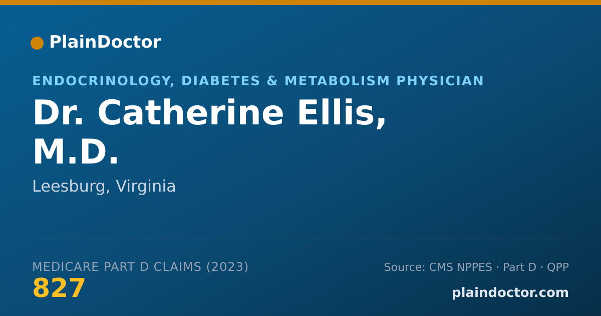 Shareable card for Catherine Ellis, M.D. - Endocrinology, Diabetes & Metabolism Physician, Leesburg, VA