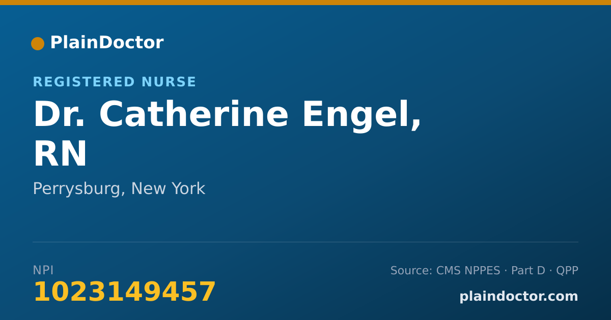 Shareable card for Catherine Engel, RN - Registered Nurse, Perrysburg, NY