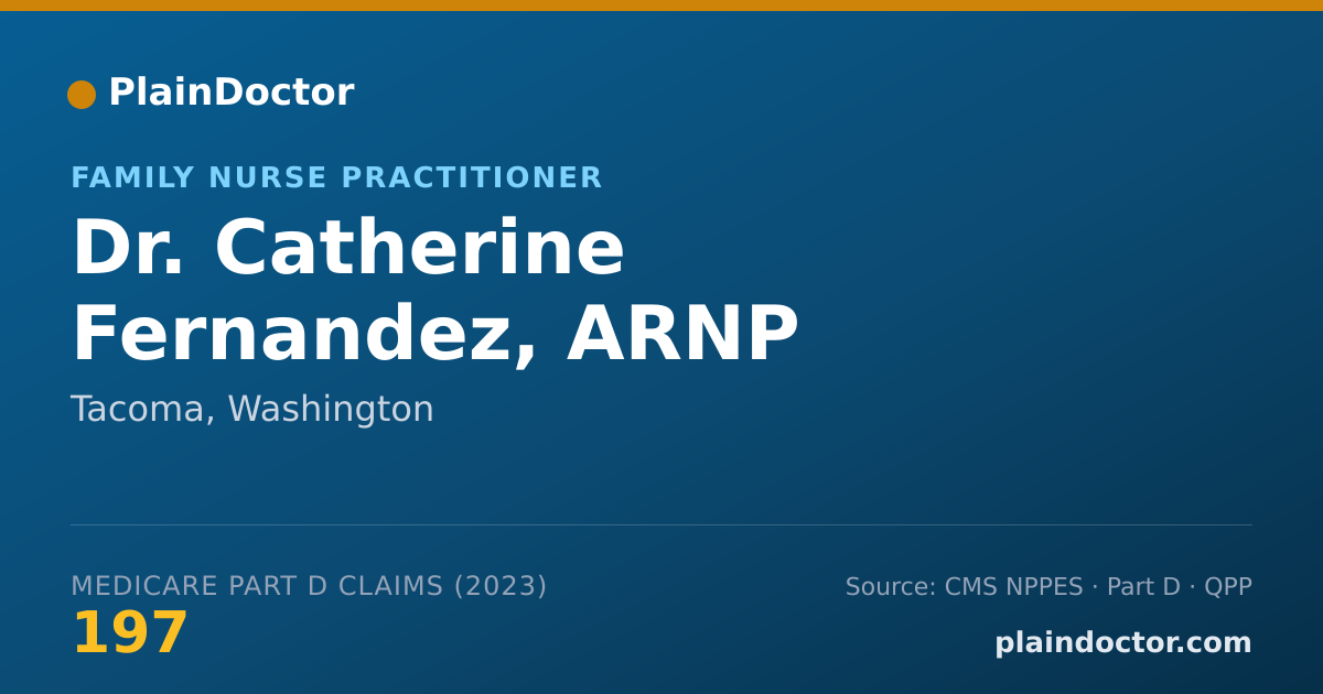 Shareable card for Catherine Fernandez, ARNP - Family Nurse Practitioner, Tacoma, WA