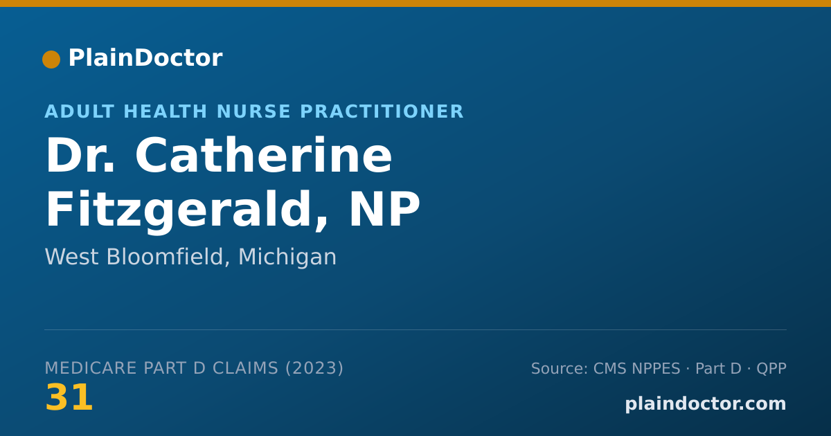 Shareable card for Catherine Fitzgerald, NP - Adult Health Nurse Practitioner, West Bloomfield, MI
