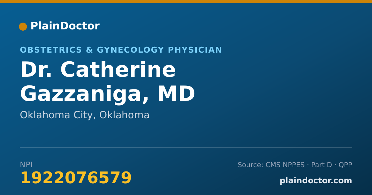 Shareable card for Catherine Gazzaniga, MD - Obstetrics & Gynecology Physician, Oklahoma City, OK