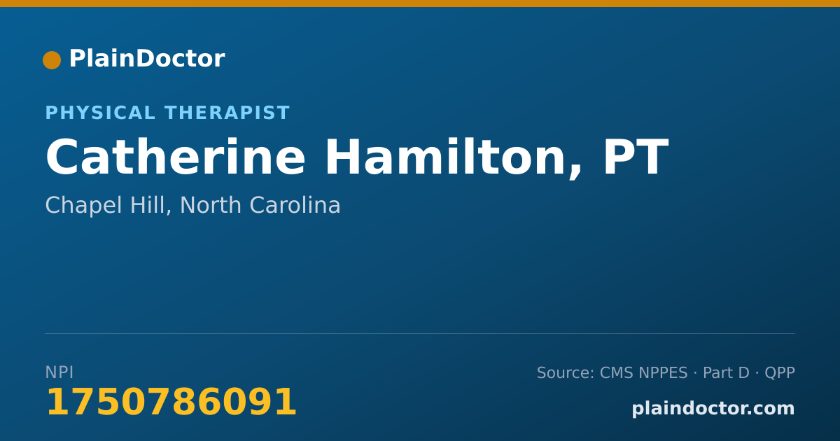 Shareable card for Catherine Hamilton, PT - Physical Therapist, Chapel Hill, NC